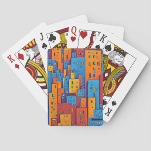 Baraja De Cartas Arte de ciudad abstracta