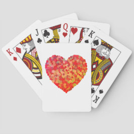 Baraja De Cartas Arte de Confeti de Corazón Abstracto