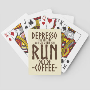 Baraja De Cartas Arte de Depresso amante del café