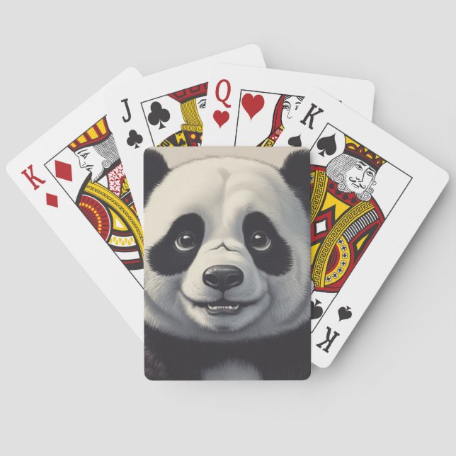 Baraja De Cartas Arte de dibujo Personalizado Panda (Reverso)