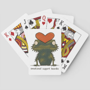 Baraja De Cartas Arte de dragón barbudo de apoyo emocional