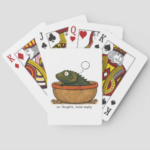 Baraja De Cartas Arte de dragón barbudo sin pensamientos y cabeza v