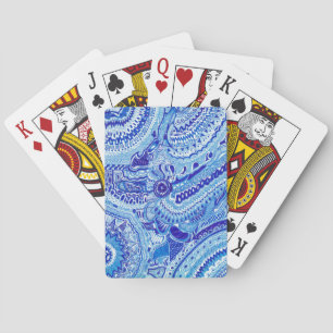 Baraja De Cartas Arte de estilo Royal Blue and White Ming