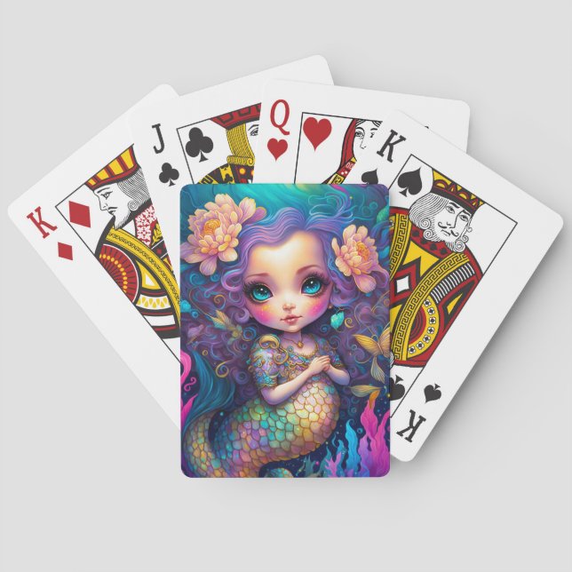 Baraja De Cartas Arte de fantasía con sirena (Reverso)