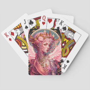 Baraja De Cartas Arte de fantasía de Angel Fairy Rosa