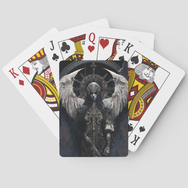 Baraja De Cartas Arte de fantasía gótica de Dark Angel (Reverso)