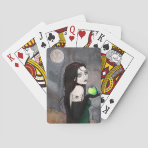 Baraja De Cartas Arte de fantasía gótica Mujer con manzana