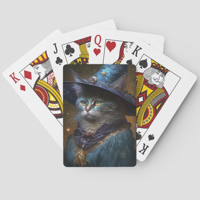 Baraja De Cartas Arte de fantasía para gatos (Reverso)