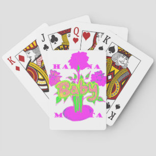 Baraja De Cartas Arte de Flor Rosa Suave: El Toque de un Bebé.
