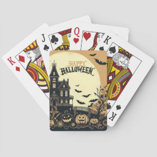 Baraja De Cartas Arte de Halloween feliz