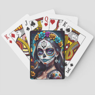 Baraja De Cartas Arte de la calavera del azúcar - Belleza cultural