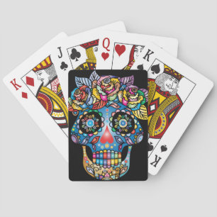 Baraja De Cartas Arte de la calavera del azúcar, Día de los Muertos