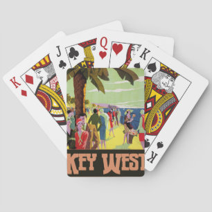 Baraja De Cartas Arte de la época de viajes del oeste de Florida
