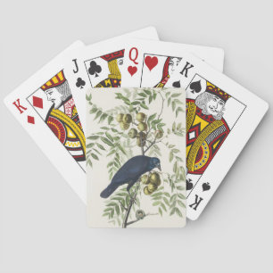 Baraja De Cartas Arte de la naturaleza del cuervo americano Audubon