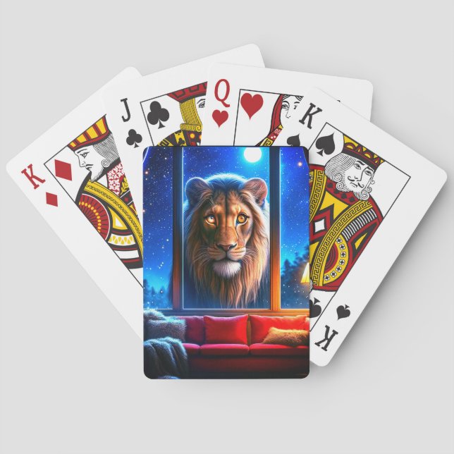 Baraja De Cartas Arte de león (Reverso)