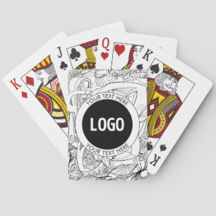 Baraja De Cartas Arte de línea moderno original y su logotipo