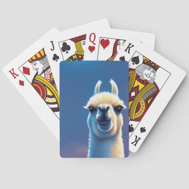 Baraja De Cartas Arte de Llama (Reverso)