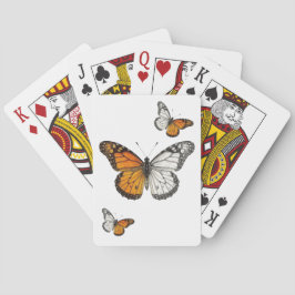 Baraja De Cartas Arte de mariposa monarca a medio color