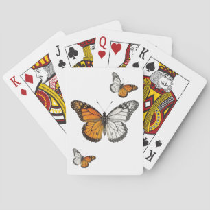 Baraja De Cartas Arte de mariposa monarca a medio color
