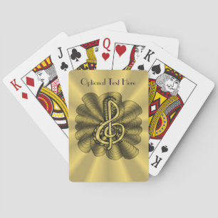Baraja De Cartas Arte de música Treble Clef único