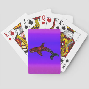 Baraja De Cartas Arte de orca de ballenas asesina de haitida nortea