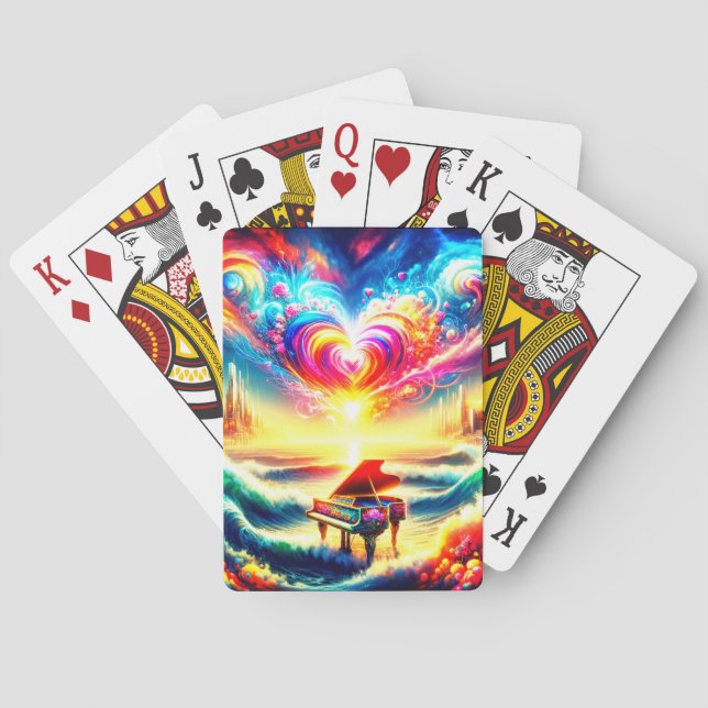 Baraja De Cartas Arte de piano (Reverso)