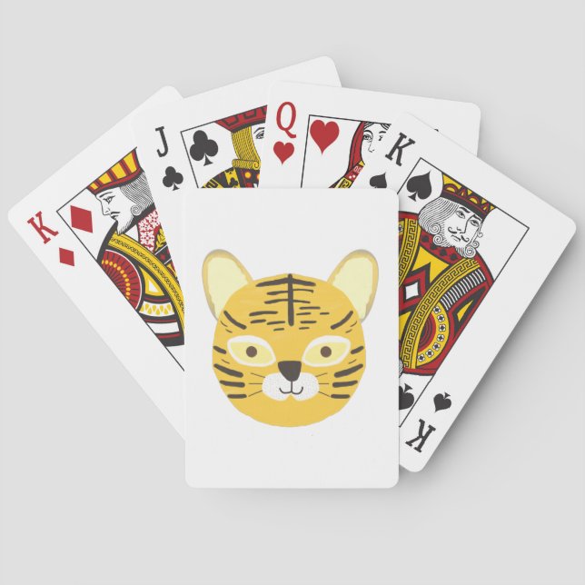 Baraja De Cartas arte de pintar tigre (Reverso)