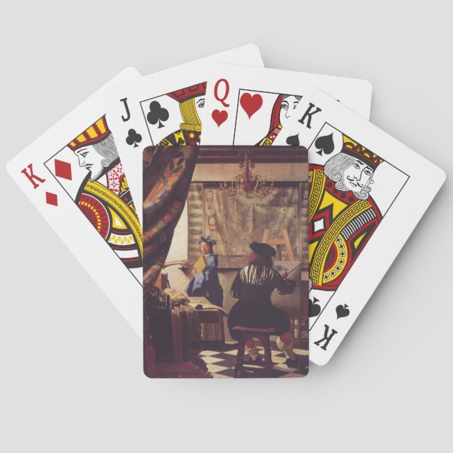 Baraja De Cartas Arte de pintura por Johannes Vermeer (Reverso)
