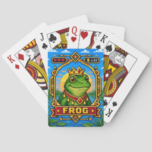 Baraja De Cartas Arte de píxeles Retro 8-Bit de Rana