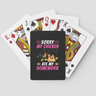 Baraja De Cartas Arte de pollo Mi pollo comió mi hogar