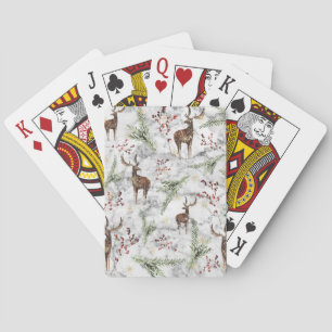 Baraja De Cartas Arte De Punto De Árbol De Navidad