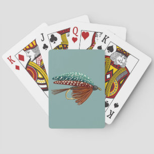 Baraja De Cartas Arte de señuelos para pesca con mosca Pescador