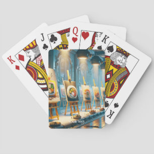 Baraja De Cartas Arte de Sushi de Fantasía Lindo