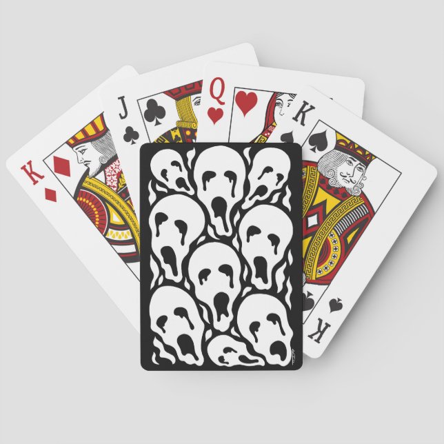 Baraja De Cartas Arte de terror extraño de almas atormentadas (Reverso)