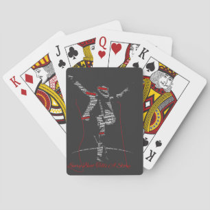 Baraja De Cartas Arte de Tipografía Musical Diseño Moderno para A