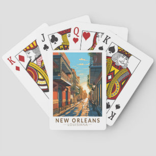 Baraja De Cartas Arte de viaje del Barrio Francés de Nueva Orleans 