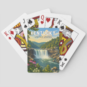 Baraja De Cartas Arte de viaje ilustrativo vintage de Kentucky