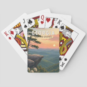 Baraja De Cartas Arte de viaje vintage ilustración de Georgia