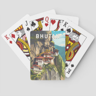Baraja De Cartas Arte de viajes de Ilustracion en Bután