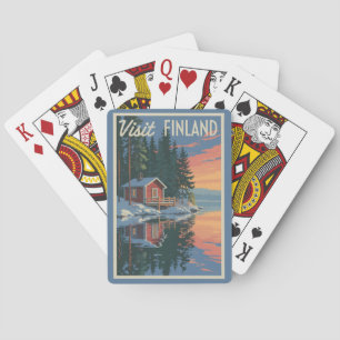 Baraja De Cartas Arte de viajes en el lago de Finlandia