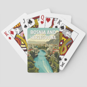 Baraja De Cartas Arte de viajes en Ilustracion de Bosnia y Herzegov