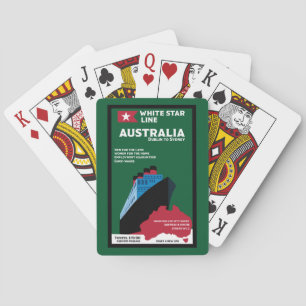 Baraja De Cartas Arte de vintage de la inmigración australiana