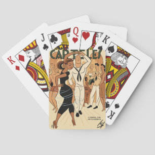 Baraja De Cartas Arte Deco Antiguo - Carteles -Bailando