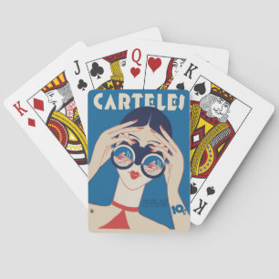 Baraja De Cartas Arte Deco Antiguo - Carteles - Prismáticos
