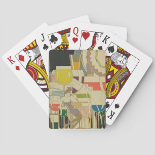 Baraja De Cartas Arte Deco Antiguo - Para Todos - Vino Psicodélico