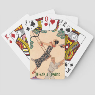 Baraja De Cartas Arte Deco Vintage Amor, El Columpio de George Barb