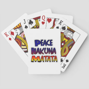 Baraja De Cartas Arte degradado de Peace Hakuna Matata