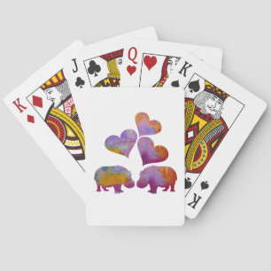Baraja De Cartas Arte del hipopótamo