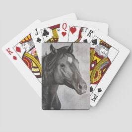 Baraja De Cartas Arte dibujado a mano de caballo