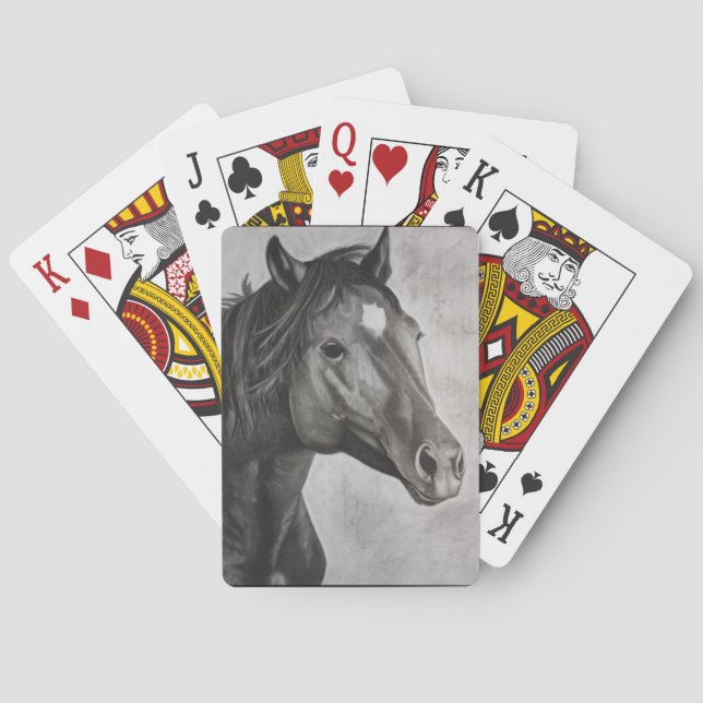 Baraja De Cartas Arte dibujado a mano de caballo (Reverso)